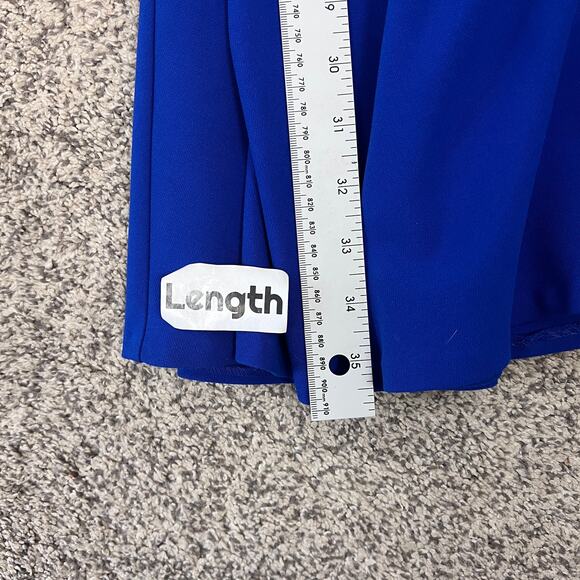 DIANE VON FURSTENBERG Women's 10 Blue Jeannie Sleeveless Fit Flare Pleated Dress - Picture 11 of 12